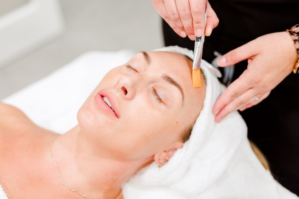 Young Woman Having Chemical Peels | The Shine Spa in Clayton, MO