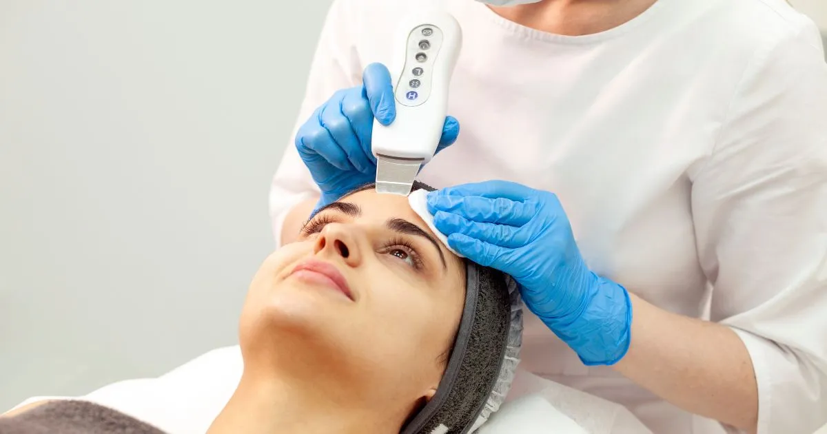 Ultrasonic Therapy facial treatment performed by a specialist In Clayton, MO